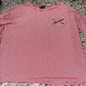 Red Striped Long Sleeve Shirt